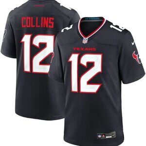 Mens Youths Kids Womens 12 Nico Collins Stitched Navy Jersey